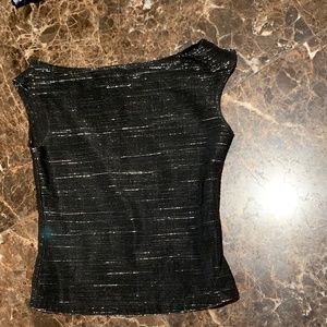 Sliver and Black  Metallic Top